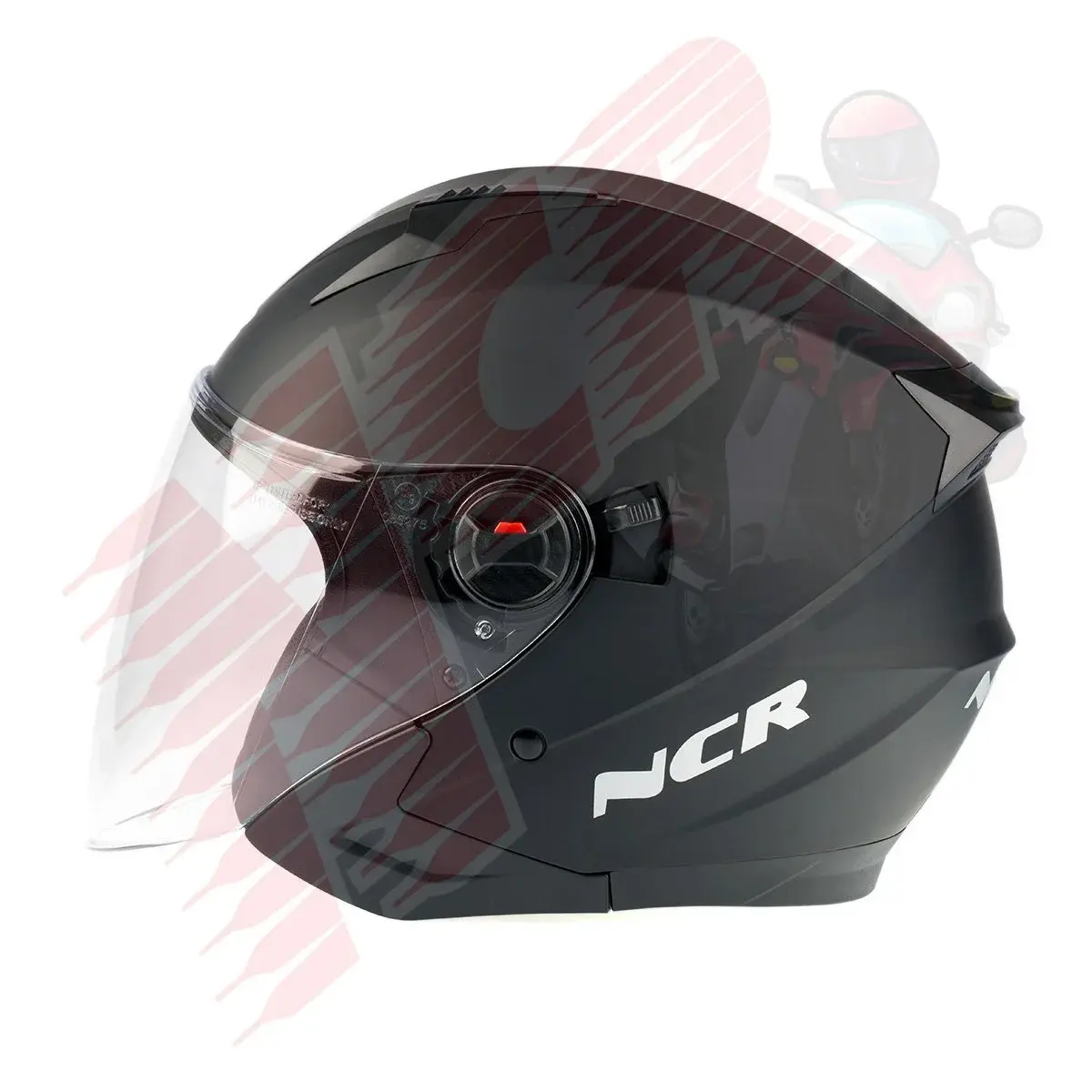 ÇENESİZ VİZÖRLÜ 705 ECE BELGELİ KASK - MAT SİYAH