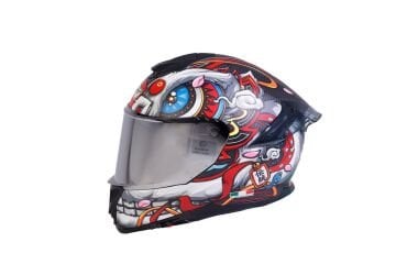 SWAY SW 861 CARBON LION Red Full Face Kask