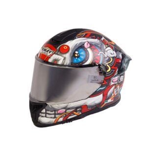 SWAY SW 861 CARBON LION Red Full Face Kask