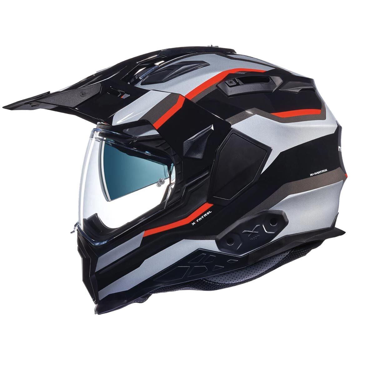NEXX X.WED 2 X-PATROL SİYAH-GRİ-KIRMIZI KASK