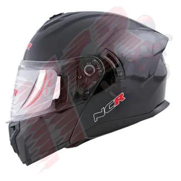 ÇENE AÇILIR VİZÖRLÜ 166 ECE BELGELİ KASK - PARLAK SİYAH