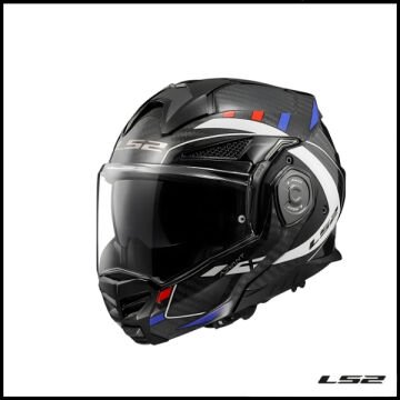LS2 ADVANT X KARBON FUTURE BEYAZ-MAVİ-KIRMIZI KASK