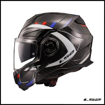 LS2 ADVANT X KARBON FUTURE BEYAZ-MAVİ-KIRMIZI KASK