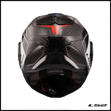 LS2 ADVANT X KARBON FUTURE BEYAZ-MAVİ-KIRMIZI KASK