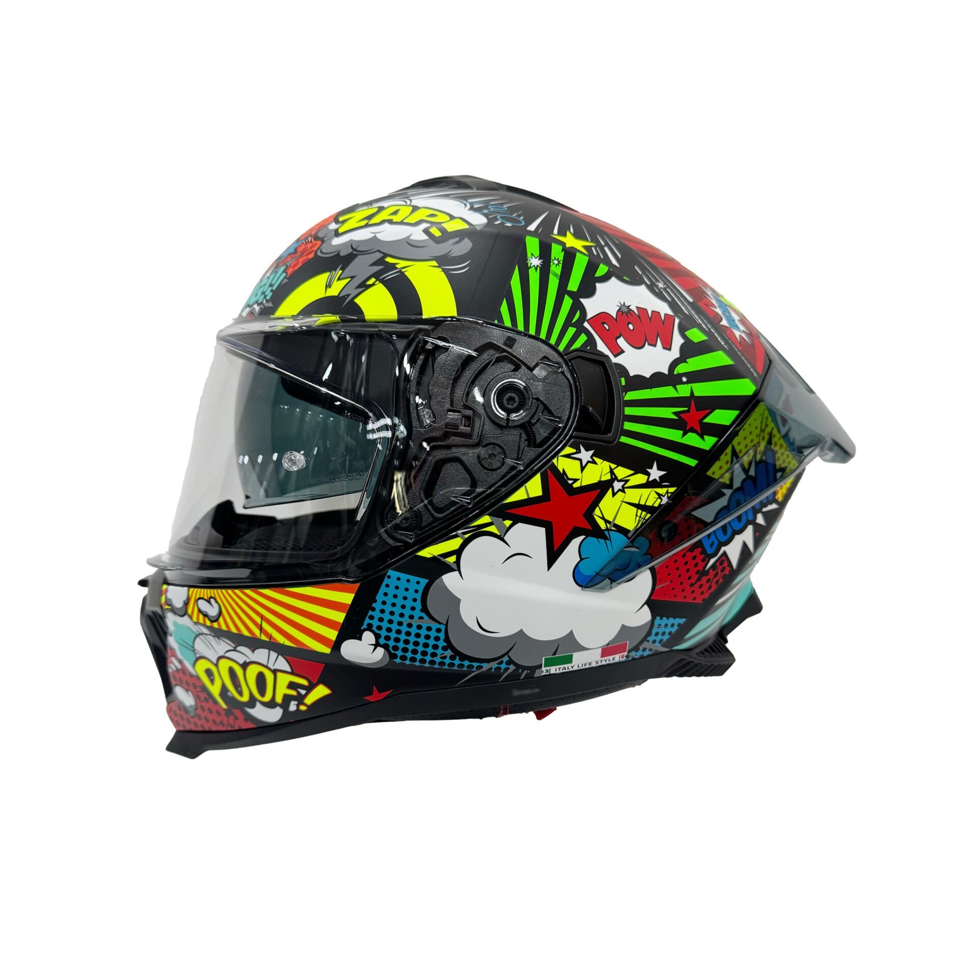 SWAY SW 865 BOOM Black Callorful-kapalı Kask