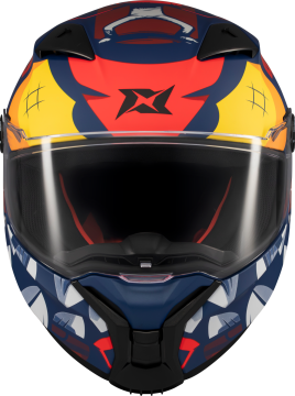 Axxis Fenix Angry Face Mat Kırmızı Kapalı Kask