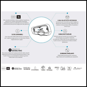 CARDO FREECOM 2X JBL İNTERKOM ( İKİLİ PAKET )
