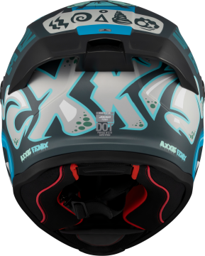 Axxis Fenix Angry Face Mat Mavi Kapalı Kask