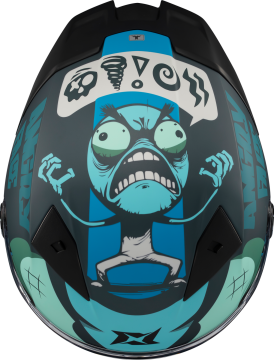 Axxis Fenix Angry Face Mat Mavi Kapalı Kask