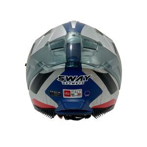 SWAY SW 865 EVOQUE White Black Red-kapalı Kask