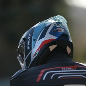 SWAY SW 865 EVOQUE White Black Red-kapalı Kask