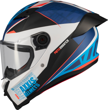 Axxis Fenix Essence Parlak Mavi Beyaz Kapalı Kask