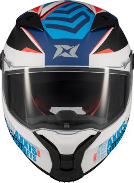 Axxis Fenix Essence Parlak Mavi Beyaz Kapalı Kask