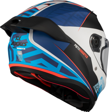 Axxis Fenix Essence Parlak Mavi Beyaz Kapalı Kask