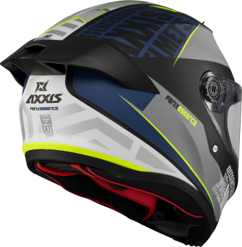 Axxis Fenix Essence Mat Siyah Gri Kapalı Kask