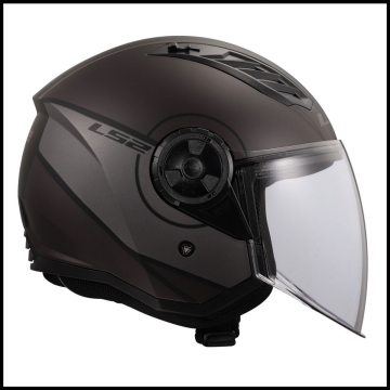 LS2 AIRFLOW 2 COVER MAT SİYAH-GRİ YARIM KASK