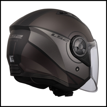 LS2 AIRFLOW 2 COVER MAT SİYAH-GRİ YARIM KASK