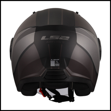 LS2 AIRFLOW 2 COVER MAT SİYAH-GRİ YARIM KASK