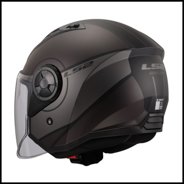 LS2 AIRFLOW 2 COVER MAT SİYAH-GRİ YARIM KASK