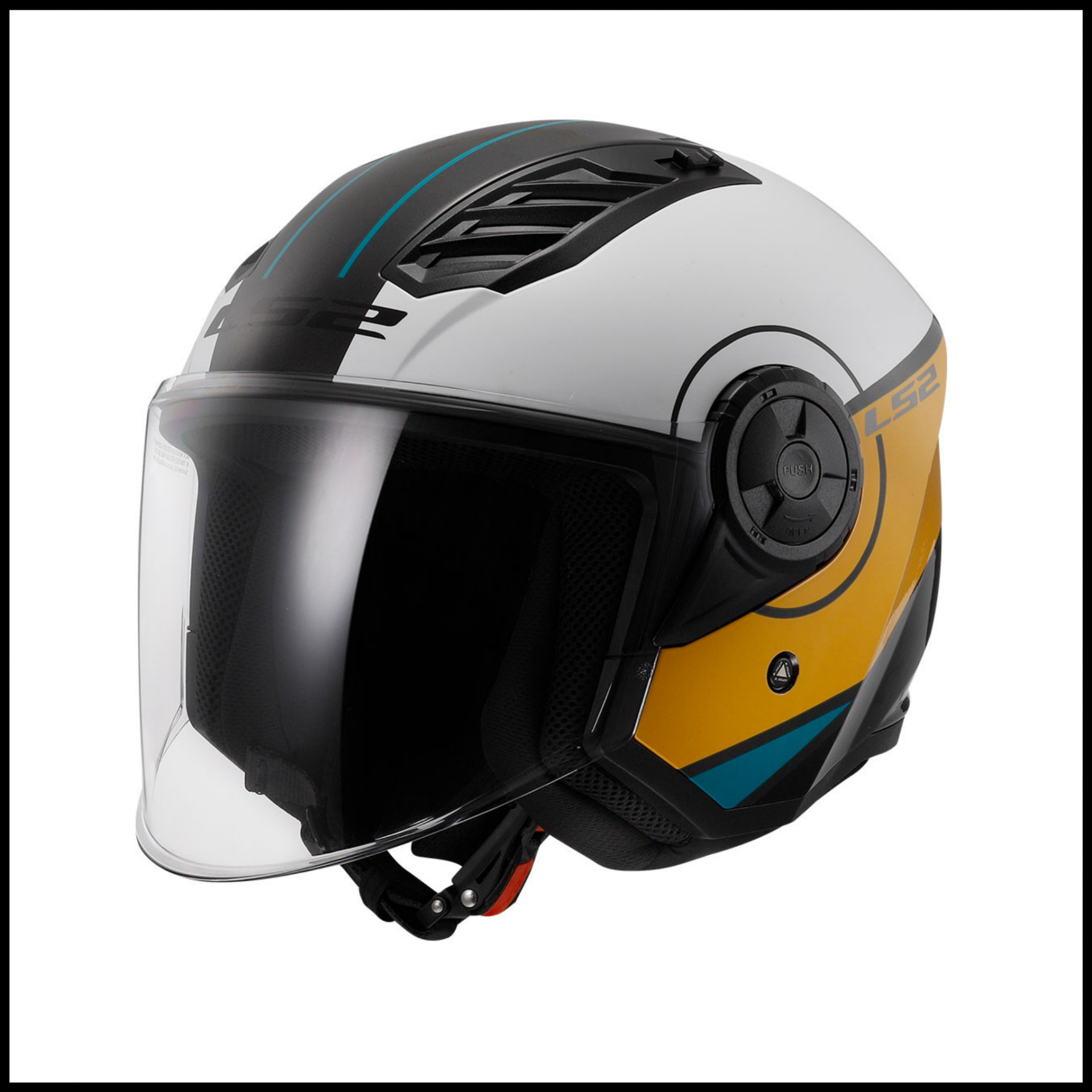 LS2 AIRFLOW 2 COVER SİYAH-BEYAZ-KAHVE YARIM KASK