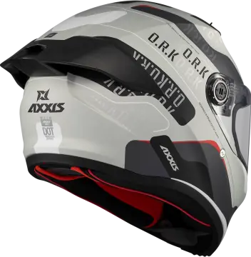 Axxis Fenix Ork Parlak Beyaz Gri Kapalı Kask