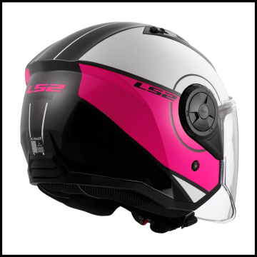 LS2 AIRFLOW 2 COVER BEYAZ-PEMBE YARIM KASK