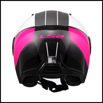 LS2 AIRFLOW 2 COVER BEYAZ-PEMBE YARIM KASK