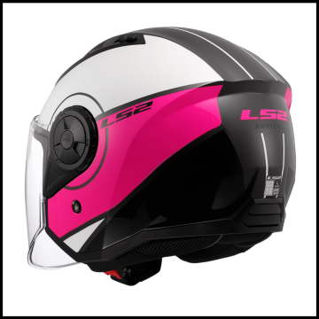 LS2 AIRFLOW 2 COVER BEYAZ-PEMBE YARIM KASK