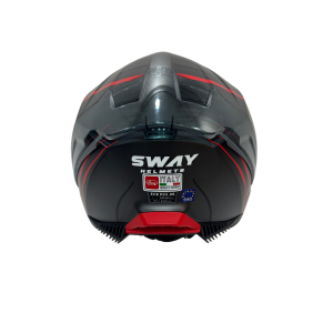 SWAY SW 865 SPACE Black Red-kapalı kask