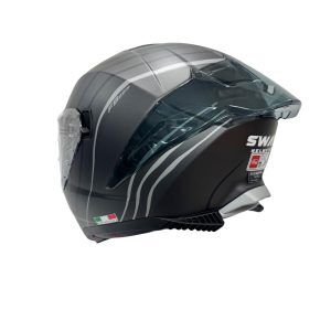 SWAY SW 865 SPACE Black White-kapalı kask