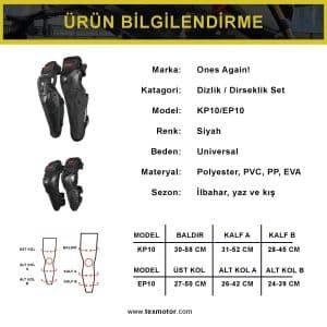 ONES AGAIN KP10/EP10 Dizlik Dirseklik Set