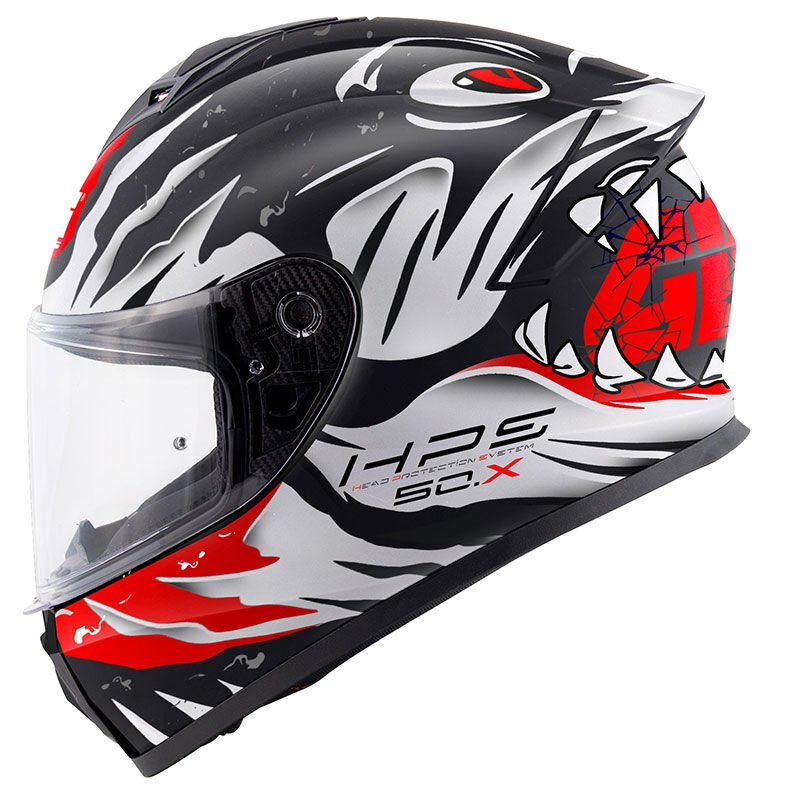 SCS 2X İNTERKOM & GIVI 50.X SHARKBITE MAT SİYAH KIRMIZI KASK