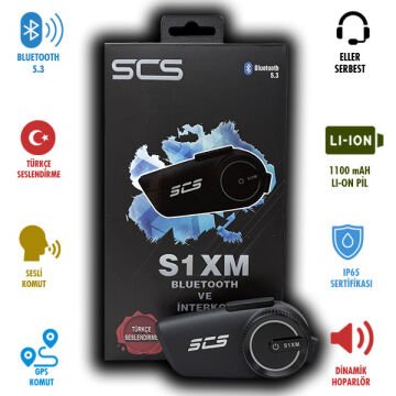 SCS 2X İNTERKOM & GIVI 50.X SHARKBITE MAT SİYAH KIRMIZI KASK