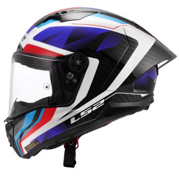 LS2 THUNDER KARBON GP AERO RAUTE MAVİ-KIRMIZI KASK