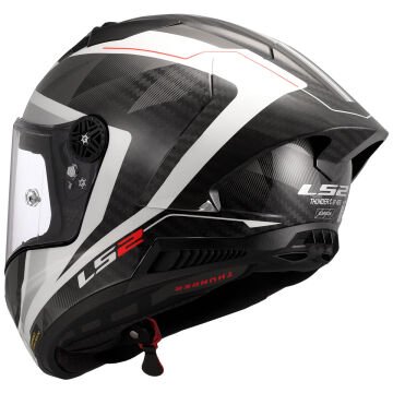 LS2 THUNDER KARBON GP AERO RAUTE BEYAZ-GRİ KASK