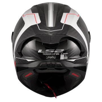 LS2 THUNDER KARBON GP AERO RAUTE BEYAZ-GRİ KASK