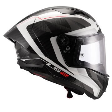 LS2 THUNDER KARBON GP AERO RAUTE BEYAZ-GRİ KASK
