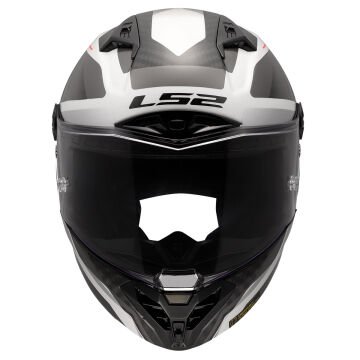 LS2 THUNDER KARBON GP AERO RAUTE BEYAZ-GRİ KASK