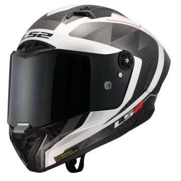 LS2 THUNDER KARBON GP AERO RAUTE BEYAZ-GRİ KASK