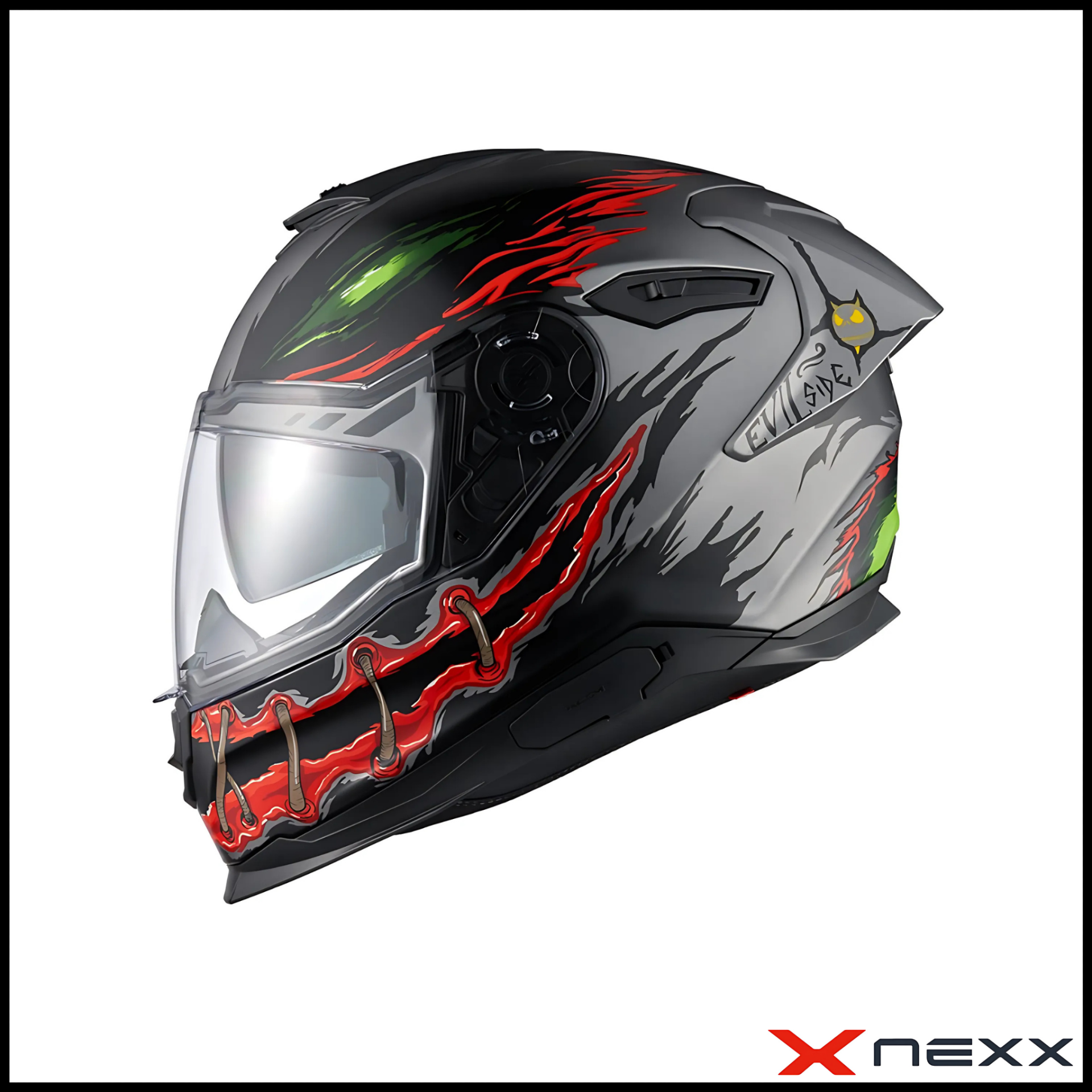 NEXX Y.100R NIGHT RIDER MAT TITANIUM KAPALI KASK