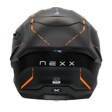 NEXX Y.100R REACT MAT SİYAH-TURUNCU KASK