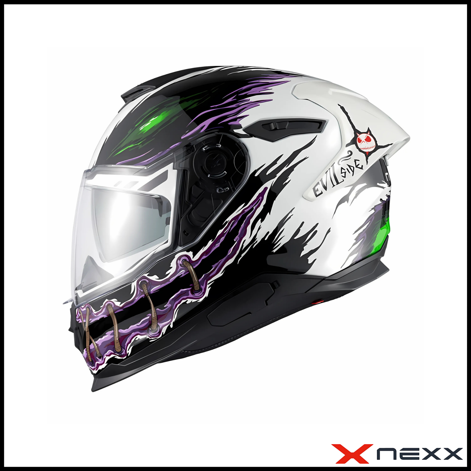 NEXX Y.100R NIGHT RIDER BEYAZ KAPALI KASK