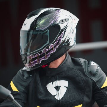 NEXX Y.100R NIGHT RIDER BEYAZ KAPALI KASK