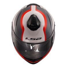 LS2 STROBE 2 MONZA SİYAH-BEYAZ-KIRMIZI ÇENE AÇILIR KASK