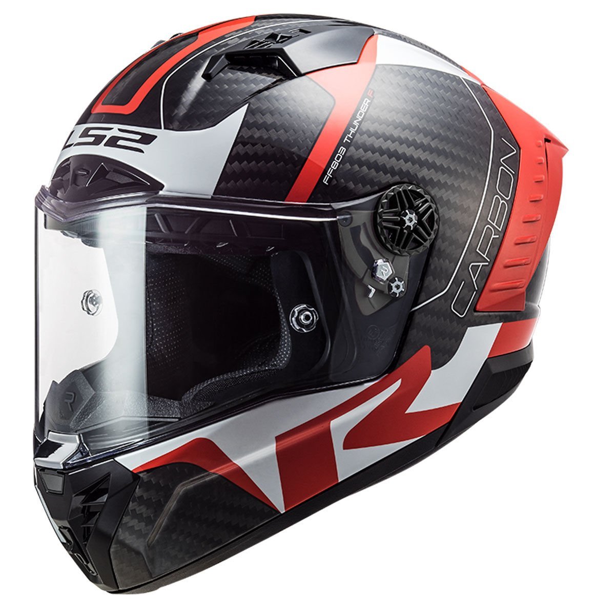 LS2 THUNDER KARBON RACING 1 KIRMIZI-BEYAZ KASK