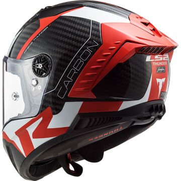 LS2 THUNDER KARBON RACING 1 KIRMIZI-BEYAZ KASK