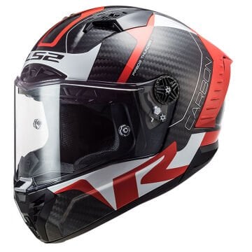 LS2 THUNDER KARBON RACING 1 KIRMIZI-BEYAZ KASK