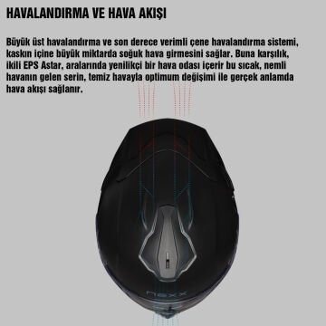 NEXX Y.100R NIGHT RIDER MAT SİYAH KAPALI KASK