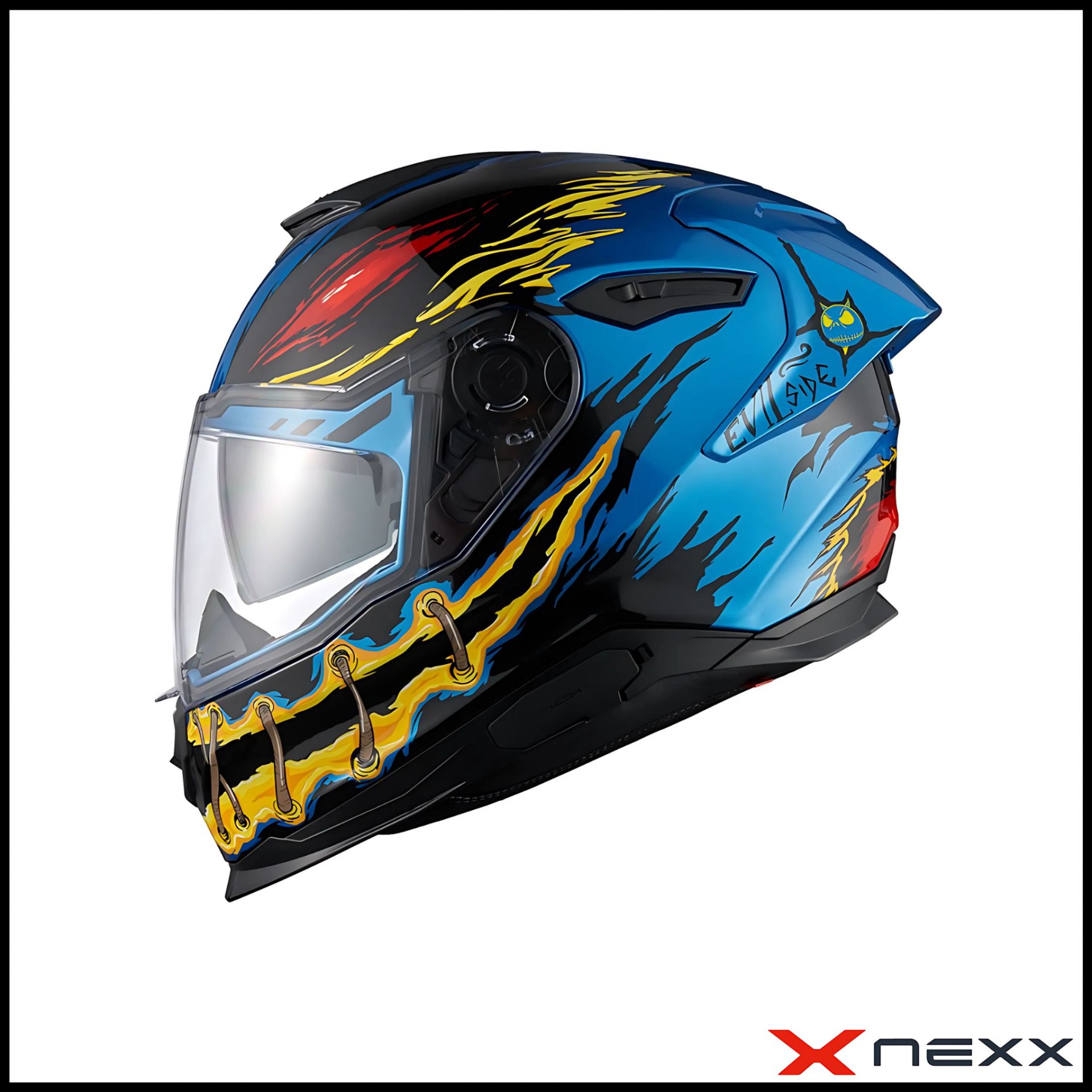 NEXX Y.100R NIGHT RIDER SKY MAVİ KAPALI KASK