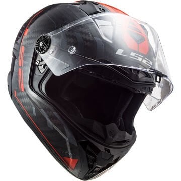 LS2 THUNDER KARBON SPUTNIK METAL KIRMIZI KASK